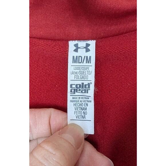 Under Armour Cold Gear Wisconsin Badgers Women’s Red Half Zip Long Sleeve Medium - Picture 4 of 8